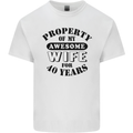 40th Wedding Anniversary 40 Year Funny Wife Mens Cotton T-Shirt Tee Top White