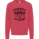 40th Wedding Anniversary 40 Year Funny Wife Mens Sweatshirt Jumper Heliconia