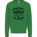 40th Wedding Anniversary 40 Year Funny Wife Mens Sweatshirt Jumper Irish Green