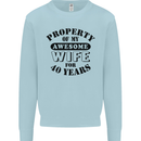 40th Wedding Anniversary 40 Year Funny Wife Mens Sweatshirt Jumper Light Blue