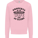 40th Wedding Anniversary 40 Year Funny Wife Mens Sweatshirt Jumper Light Pink