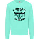 40th Wedding Anniversary 40 Year Funny Wife Mens Sweatshirt Jumper Peppermint