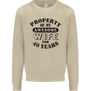 40th Wedding Anniversary 40 Year Funny Wife Mens Sweatshirt Jumper Sand