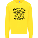 40th Wedding Anniversary 40 Year Funny Wife Mens Sweatshirt Jumper Yellow