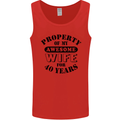 40th Wedding Anniversary 40 Year Funny Wife Mens Vest Tank Top Red