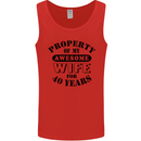 40th Wedding Anniversary 40 Year Funny Wife Mens Vest Tank Top Red