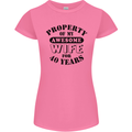 40th Wedding Anniversary 40 Year Funny Wife Womens Petite Cut T-Shirt Azalea