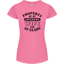40th Wedding Anniversary 40 Year Funny Wife Womens Petite Cut T-Shirt Azalea