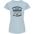 40th Wedding Anniversary 40 Year Funny Wife Womens Petite Cut T-Shirt Light Blue