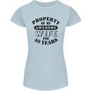 40th Wedding Anniversary 40 Year Funny Wife Womens Petite Cut T-Shirt Light Blue