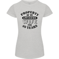 40th Wedding Anniversary 40 Year Funny Wife Womens Petite Cut T-Shirt Sports Grey