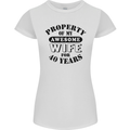 40th Wedding Anniversary 40 Year Funny Wife Womens Petite Cut T-Shirt White