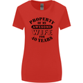 40th Wedding Anniversary 40 Year Funny Wife Womens Wider Cut T-Shirt Red