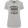 40th Wedding Anniversary 40 Year Funny Wife Womens Wider Cut T-Shirt Sports Grey