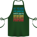 41st Birthday 41 Year Old Cotton Apron 100% Organic Forest Green