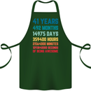 41st Birthday 41 Year Old Cotton Apron 100% Organic Forest Green