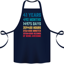 41st Birthday 41 Year Old Cotton Apron 100% Organic Navy Blue