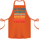 41st Birthday 41 Year Old Cotton Apron 100% Organic Orange