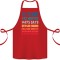 41st Birthday 41 Year Old Cotton Apron 100% Organic Red
