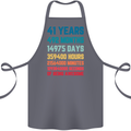 41st Birthday 41 Year Old Cotton Apron 100% Organic Steel