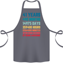 41st Birthday 41 Year Old Cotton Apron 100% Organic Steel