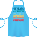 41st Birthday 41 Year Old Cotton Apron 100% Organic Turquoise