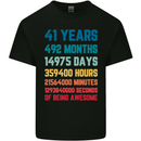 41st Birthday 41 Year Old Mens Cotton T-Shirt Tee Top Black