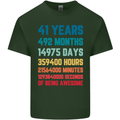 41st Birthday 41 Year Old Mens Cotton T-Shirt Tee Top Forest Green
