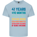 41st Birthday 41 Year Old Mens Cotton T-Shirt Tee Top Light Blue