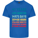 41st Birthday 41 Year Old Mens Cotton T-Shirt Tee Top Royal Blue