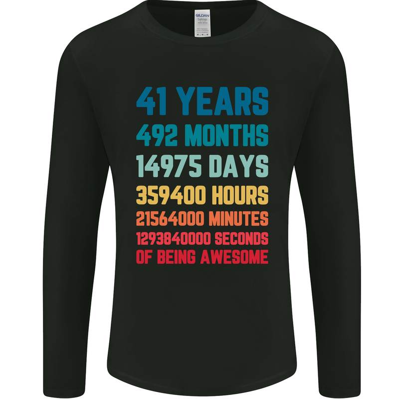 41st Birthday 41 Year Old Mens Long Sleeve T-Shirt Black