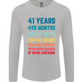 41st Birthday 41 Year Old Mens Long Sleeve T-Shirt Sports Grey