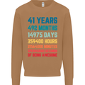 41st Birthday 41 Year Old Mens Sweatshirt Jumper Caramel Latte