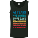41st Birthday 41 Year Old Mens Vest Tank Top Black