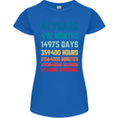 41st Birthday 41 Year Old Womens Petite Cut T-Shirt Royal Blue