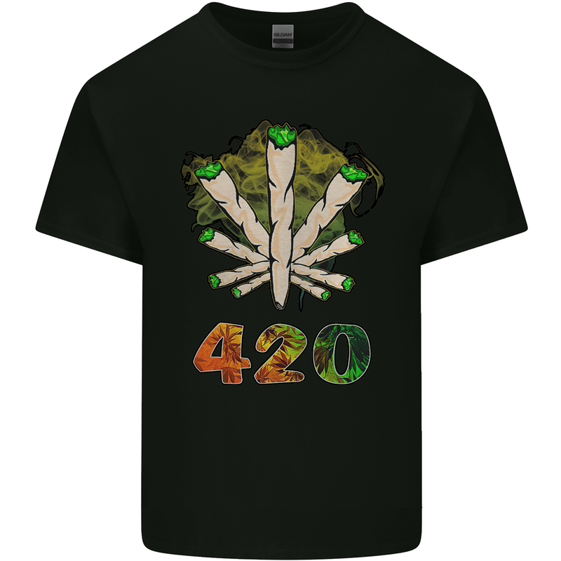 420 Herb Marijuana Weed Drugs Cannabis Mens Cotton T-Shirt Tee Top Black