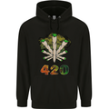 420 Herb Marijuana Weed Drugs Cannabis Mens Hoodie Black