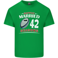 42 Year Wedding Anniversary 42nd Rugby Mens Cotton T-Shirt Tee Top Irish Green