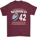 42 Year Wedding Anniversary 42nd Rugby Mens T-Shirt 100% Cotton Maroon
