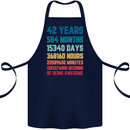 42nd Birthday 42 Year Old Cotton Apron 100% Organic Navy Blue