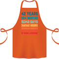 42nd Birthday 42 Year Old Cotton Apron 100% Organic Orange