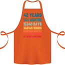 42nd Birthday 42 Year Old Cotton Apron 100% Organic Orange