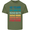 42nd Birthday 42 Year Old Mens Cotton T-Shirt Tee Top Military Green