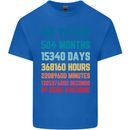 42nd Birthday 42 Year Old Mens Cotton T-Shirt Tee Top Royal Blue