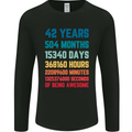42nd Birthday 42 Year Old Mens Long Sleeve T-Shirt Black
