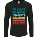 42nd Birthday 42 Year Old Mens Long Sleeve T-Shirt Black