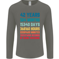 42nd Birthday 42 Year Old Mens Long Sleeve T-Shirt Charcoal