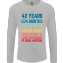 42nd Birthday 42 Year Old Mens Long Sleeve T-Shirt Sports Grey