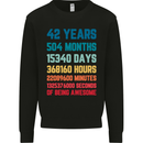 42nd Birthday 42 Year Old Mens Sweatshirt Jumper Black