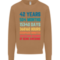 42nd Birthday 42 Year Old Mens Sweatshirt Jumper Caramel Latte